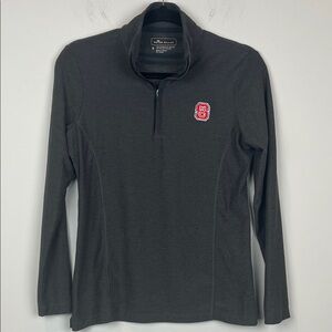 Peter Millar Dark Gray NCSU Woman's Small Quarter-Zip Sweatshirt Pullover